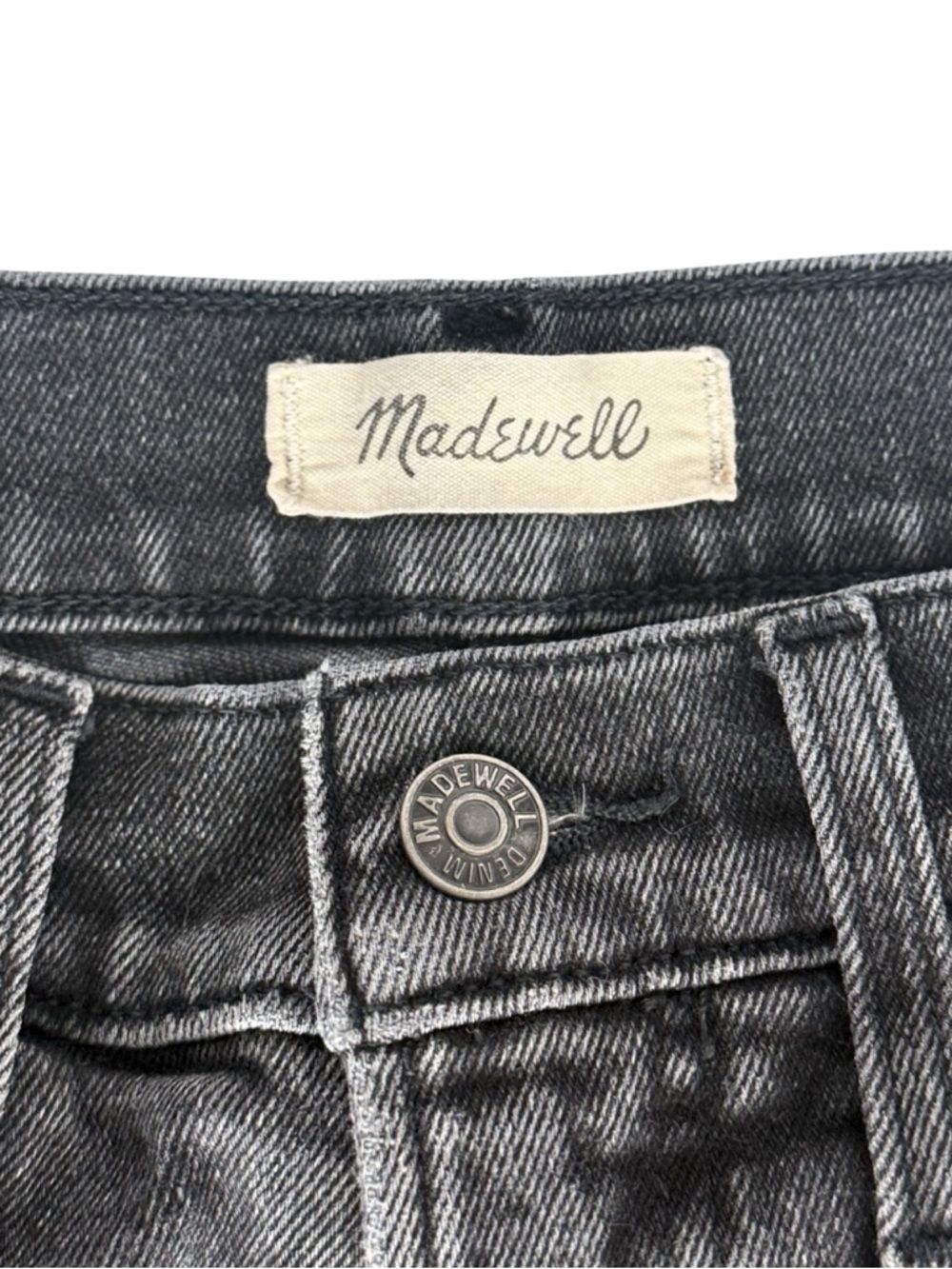 Madewell Perfect Vintage Jeans Black High Rise Straight Leg Women’s 25 - Picture 5 of 7